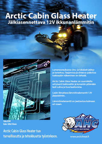 Arctic Cabin Glass Heater 12V 85W  380 x 510 mm